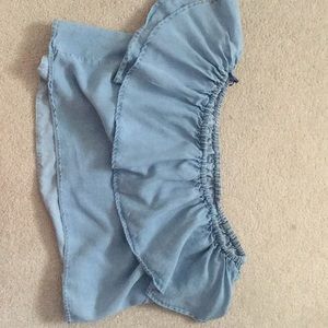 BLUE OFF THE SHOULDER TOP